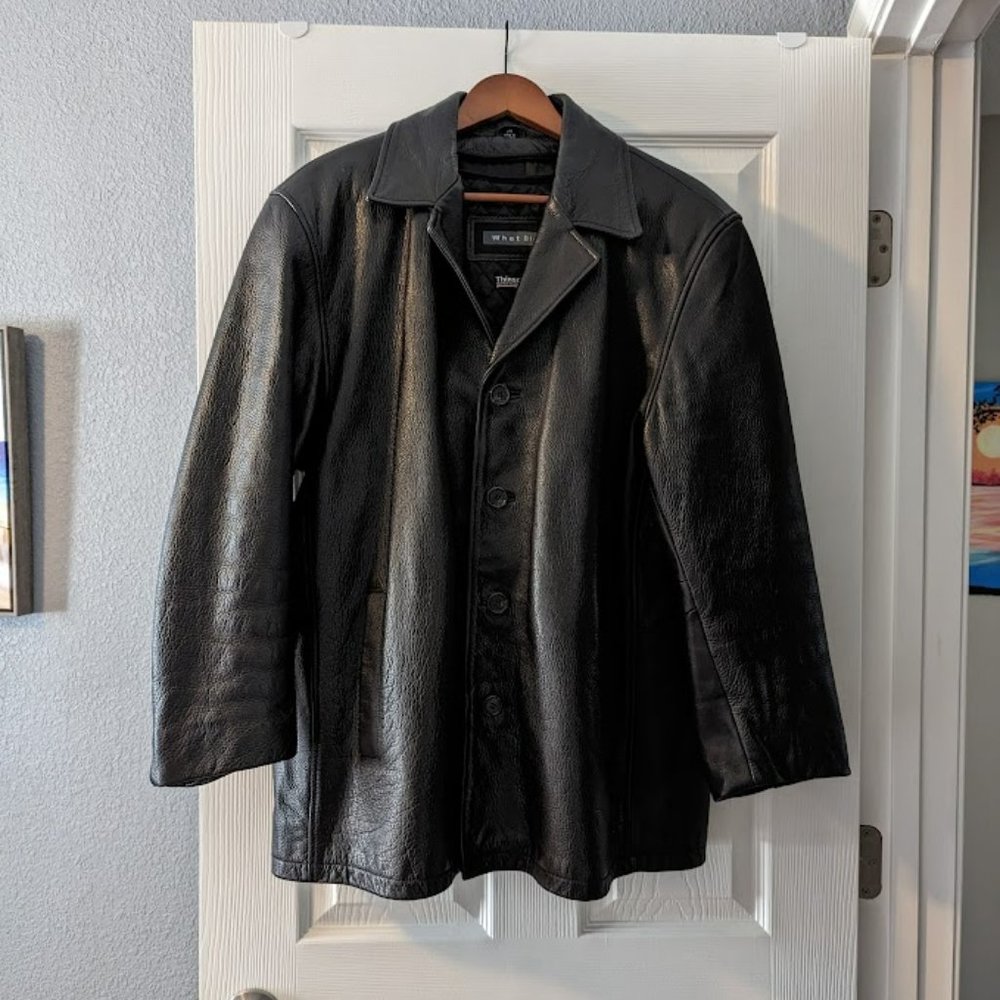 Whet Blu Men's Leather Jacket - Medium